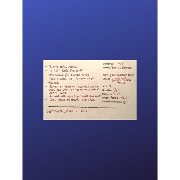 BOSTON PROPER Mixed Media Lace Overlay MAXI Dress, WHITE, Women's Size S, NWT - Picture 9 of 9